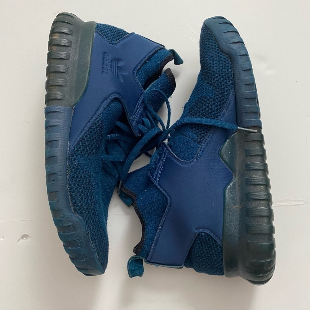 adidas S80131 Tubular X Primeknit Mens 11 Tech Steel Navy blue High Top Sneakers - Picture 8 of 10